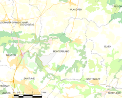 Map commune FR insee code 56137